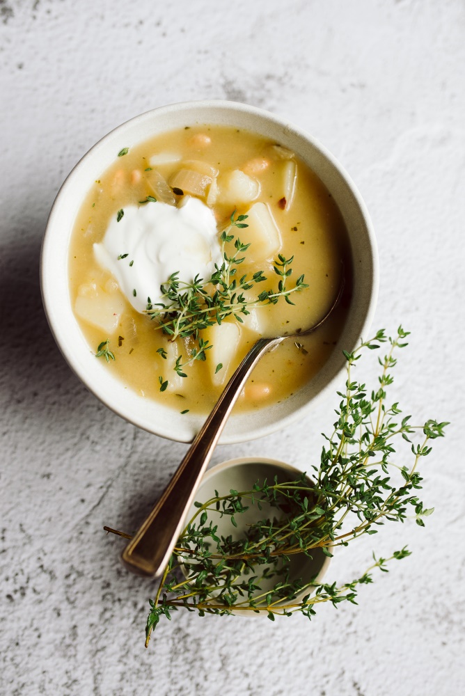 Sweet Onion and White Bean Soup