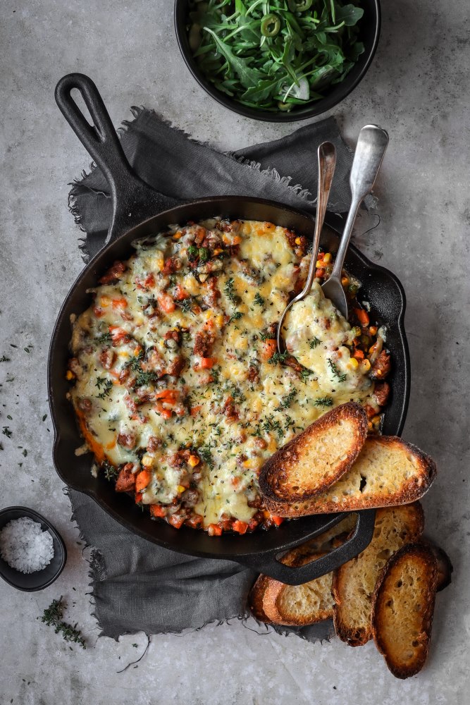 Cheesy Sausage & Veg Bake
