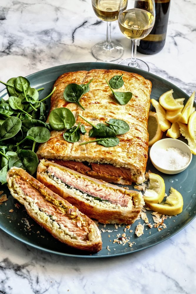 Curried Salmon & Rice Wellington